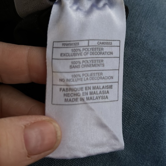 Nike Black Elastic Waist Capris Pants Athletic Activewear White Stripes L 12-14 - Picture 14 of 16